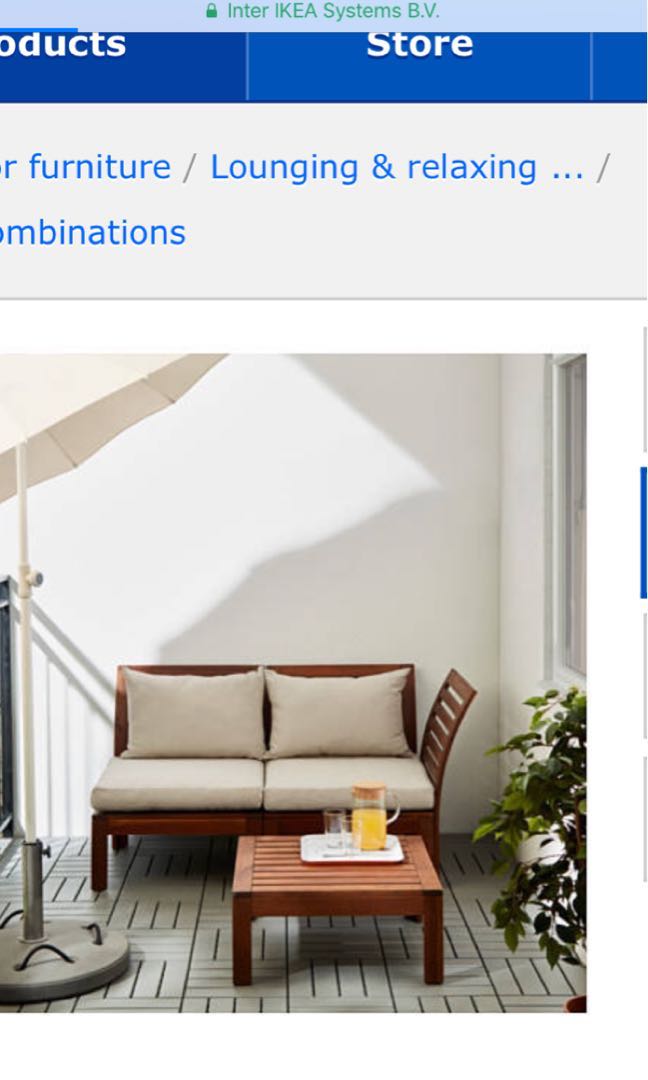 applaro ikea wooden sofa set, Furniture & Home Living, Furniture, Sofas