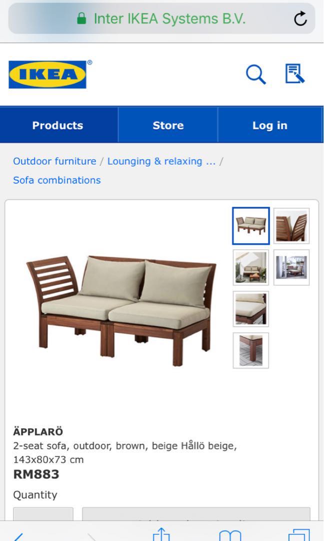 applaro ikea wooden sofa set, Furniture & Home Living, Furniture, Sofas