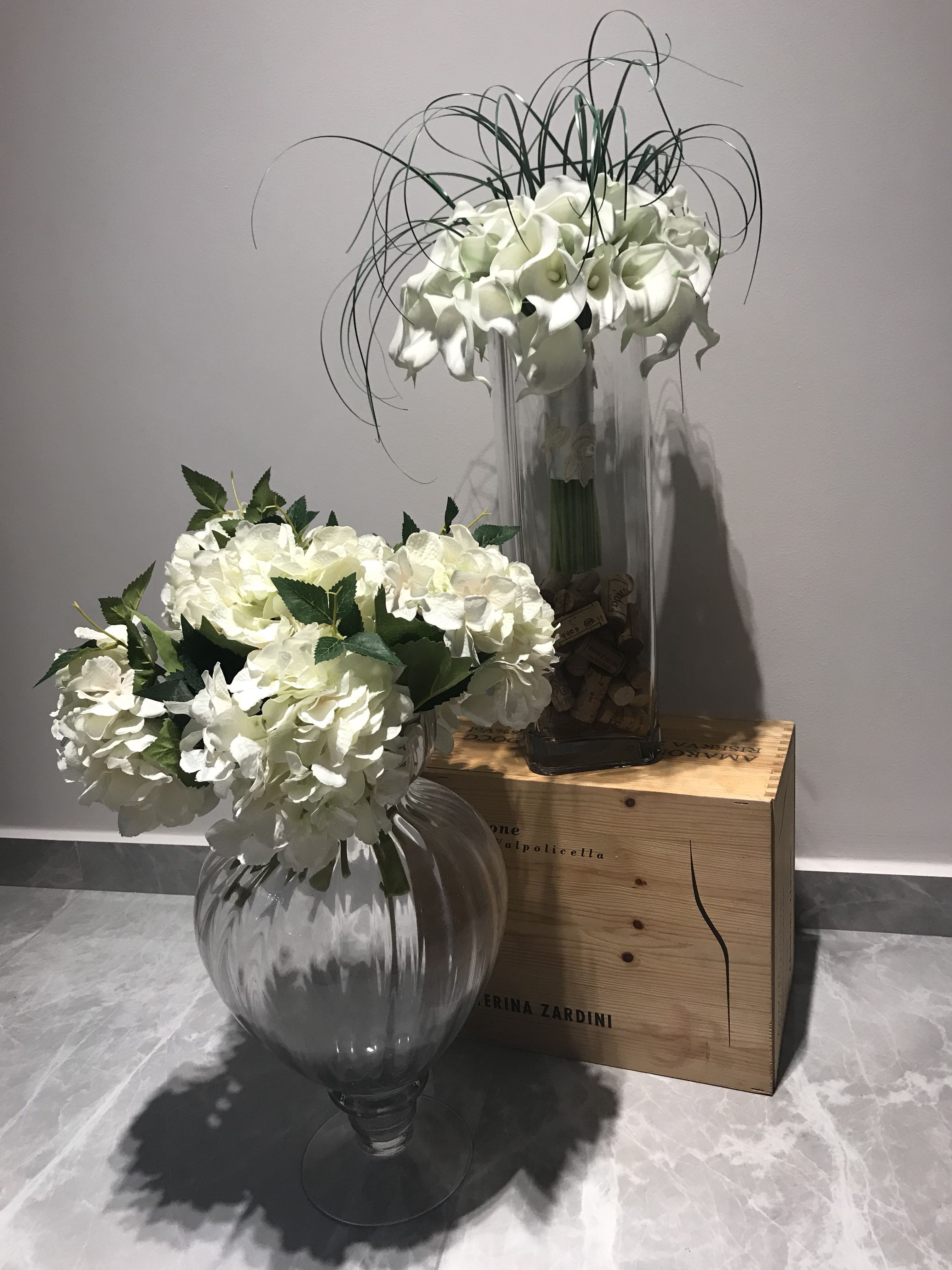 Artificial Flower Tall Vase X 2 Designs Furniture Home Decor