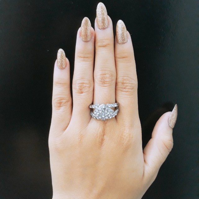 Cincin Silver Diamond Aksesoris Fashion Anti Karat Luxury