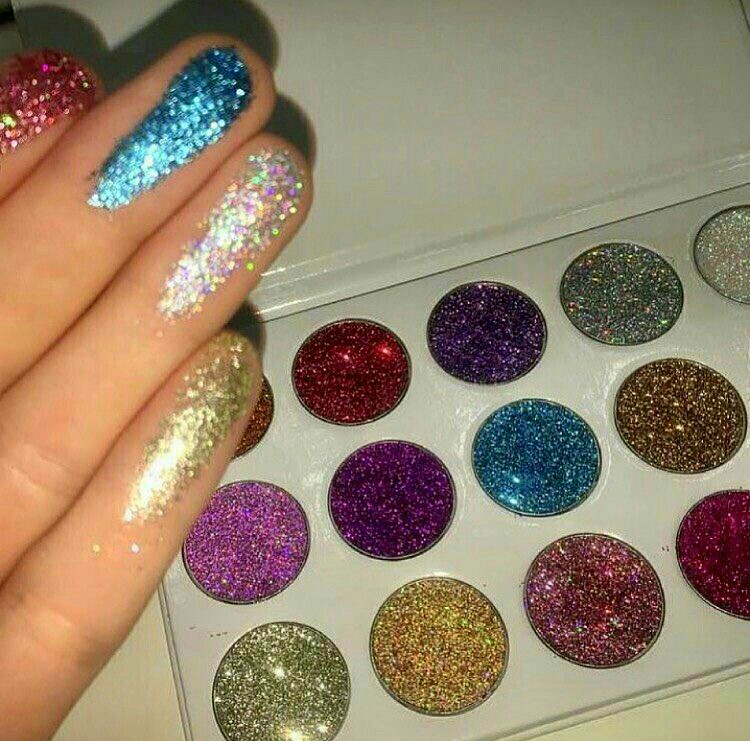 Eyeshadow Unicorn Glitter Palette Kesehatan Kecantikan Rias