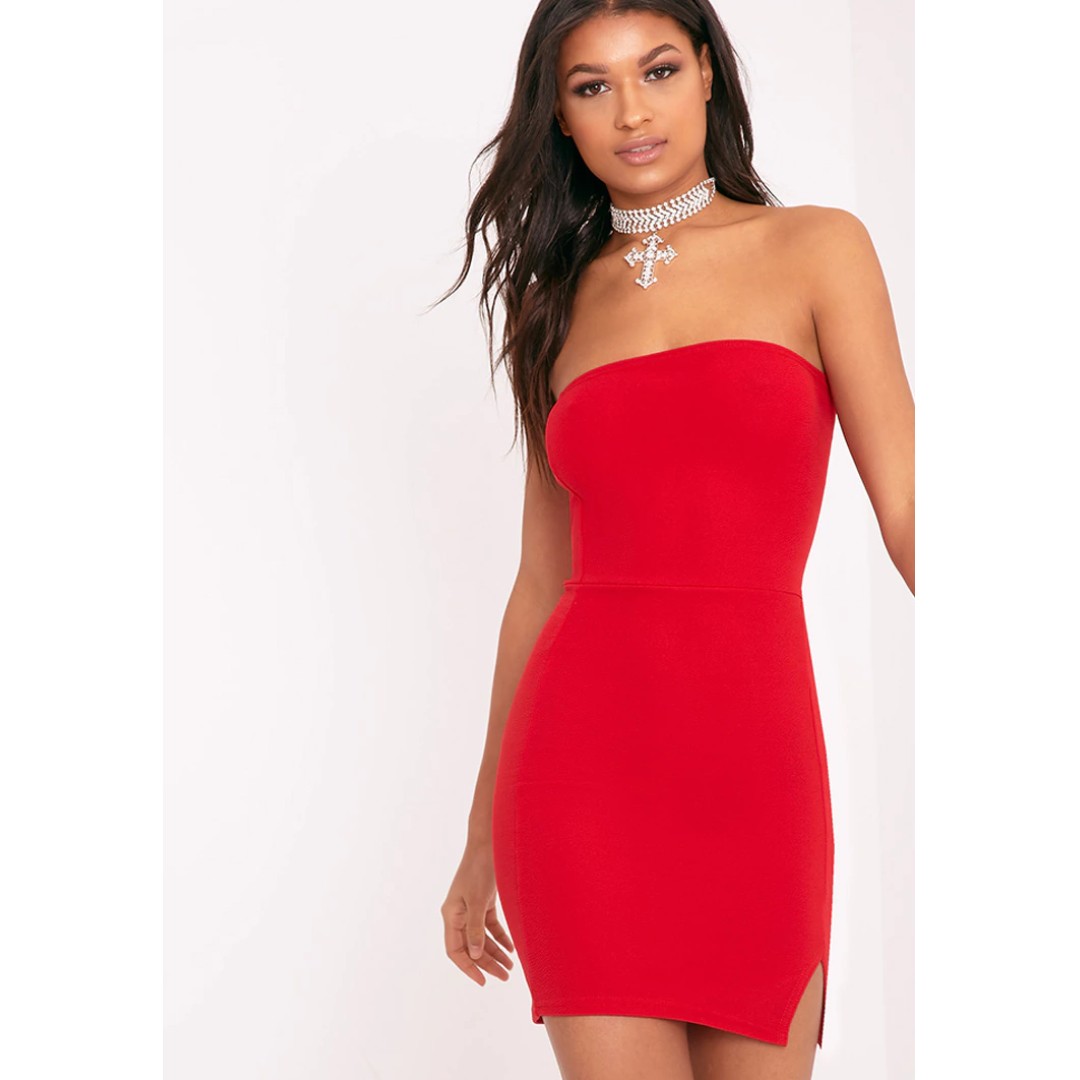 red plt dress