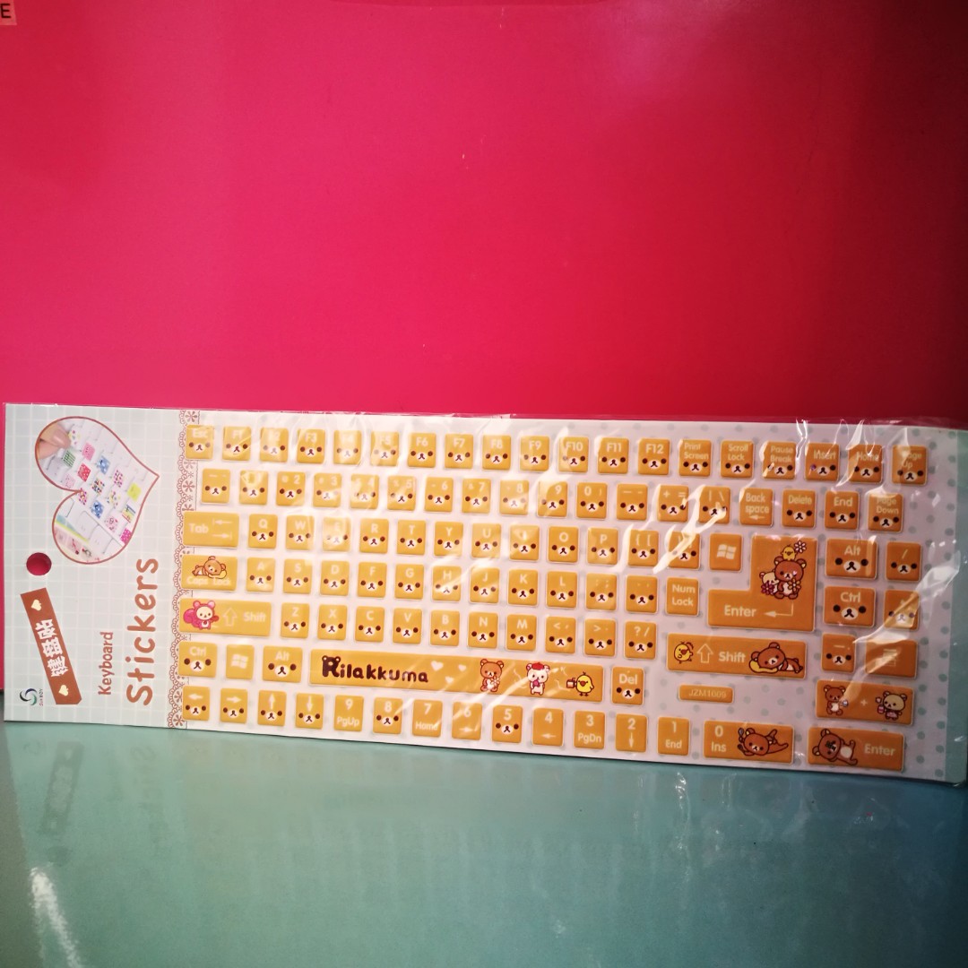 Rilakkuma Keyboard Sticker, Hobbies & Toys, Stationery & Craft