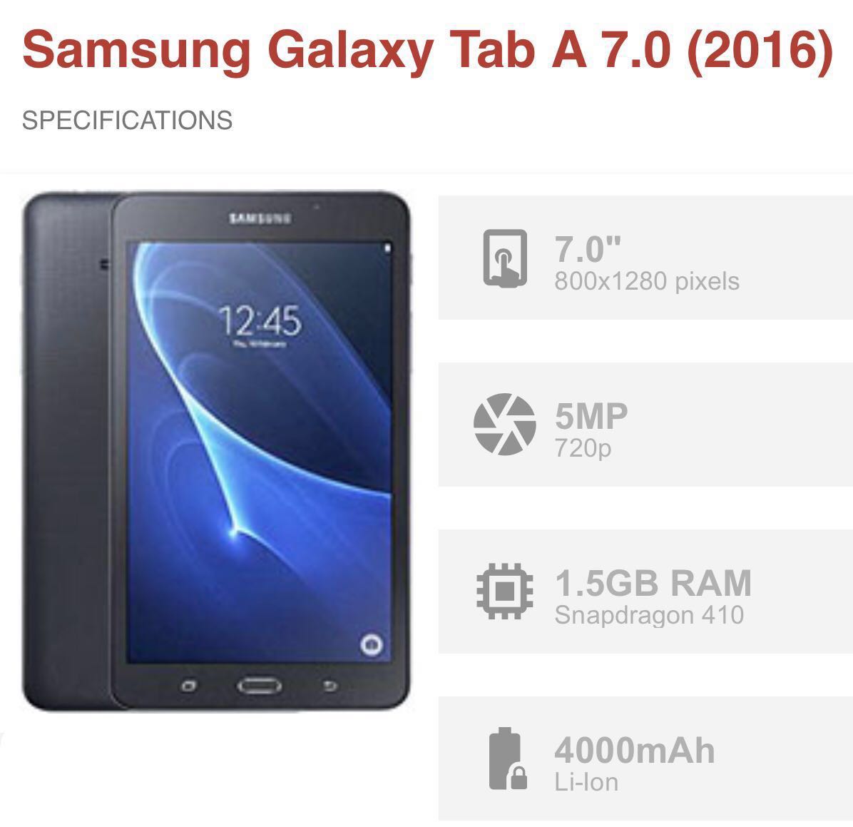 Samsung Galaxy Tab A6, Mobile Phones & Gadgets, Tablets, Android on ...