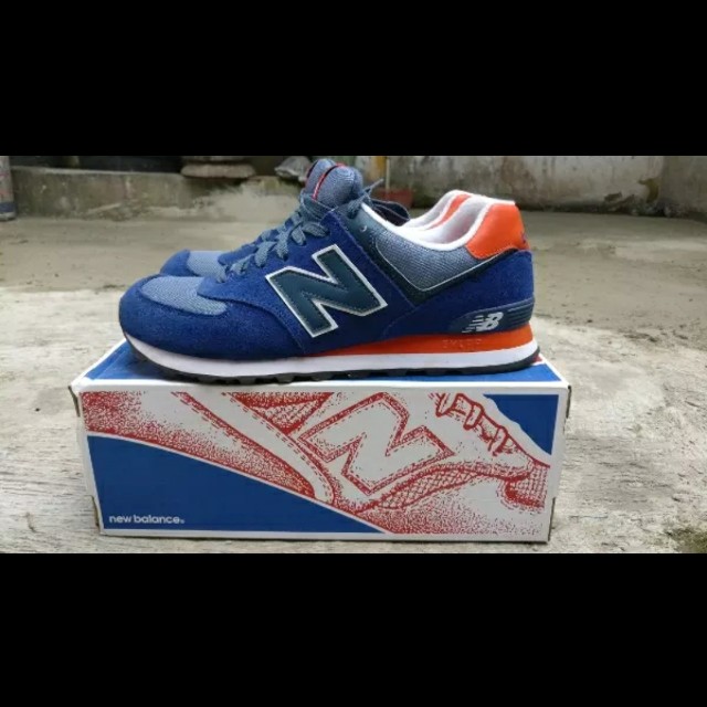 Sepatu New Balance 574 Navy Orange