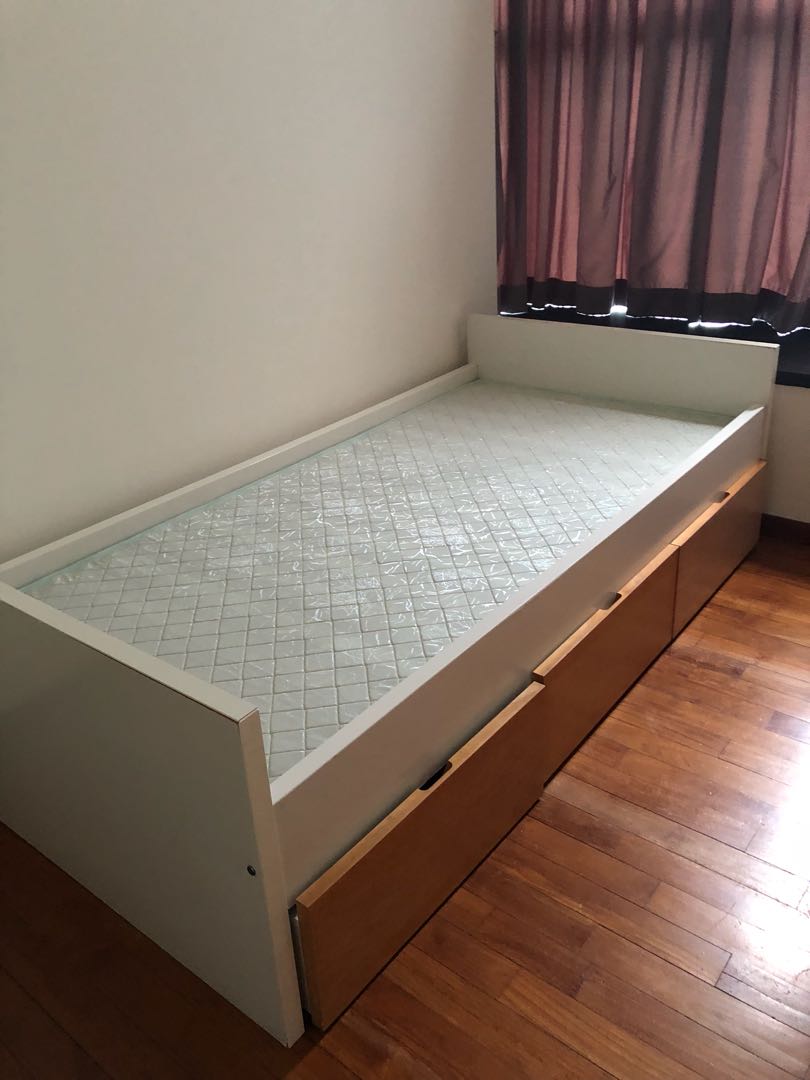 Single Bed With Three Drawers With Seahorse Mattress Furniture