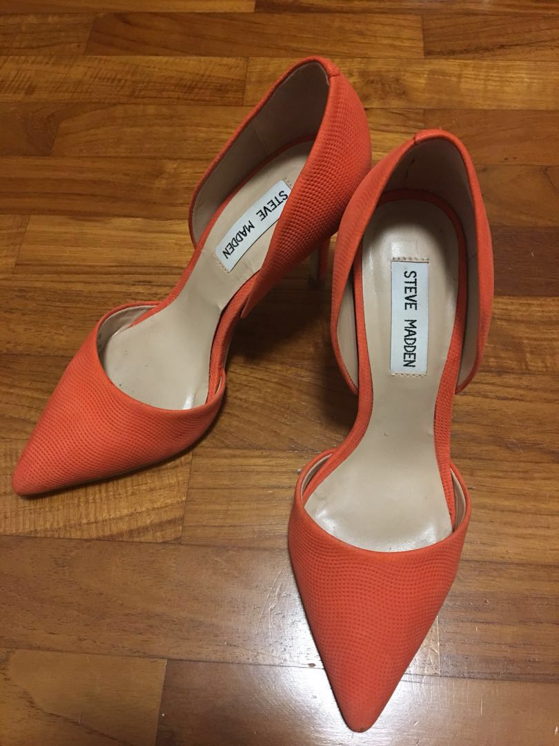 steve madden orange heels