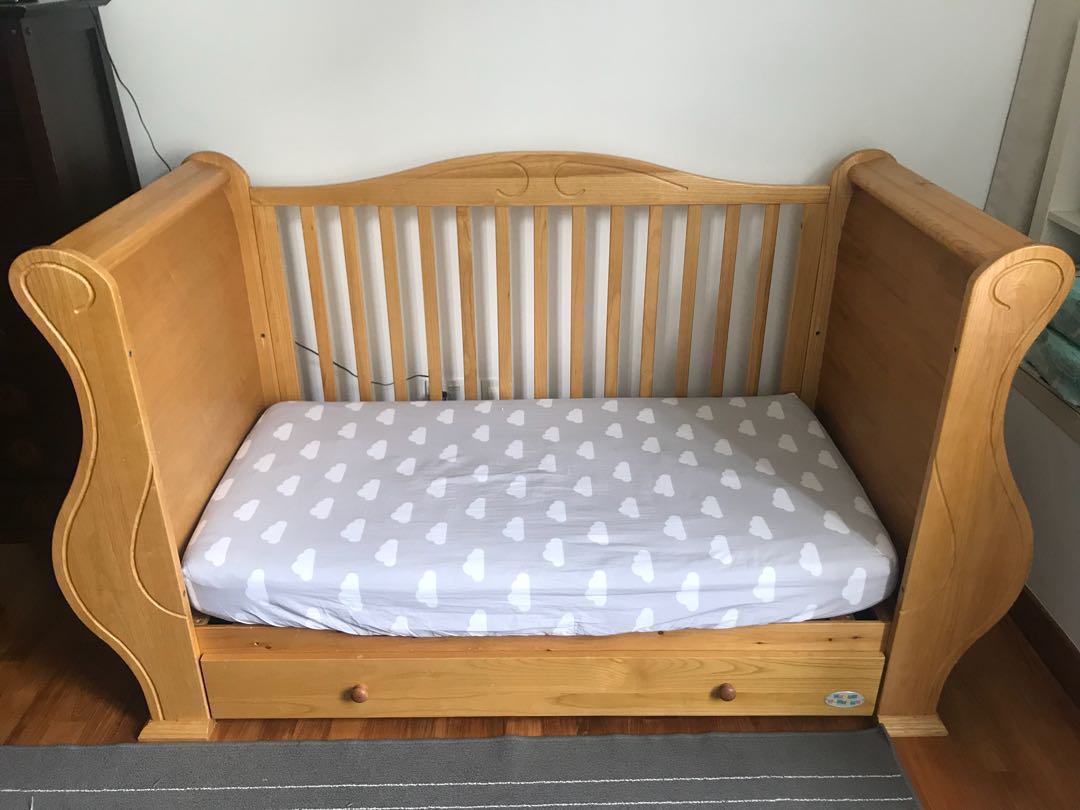 tutti bambini sleigh cot bed