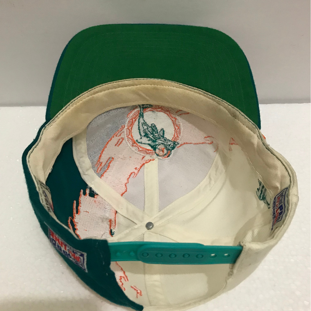 Vintage 90’s Miami Dolphins Wool Script Sports Specialties SnapBack Hat Cap  NFL