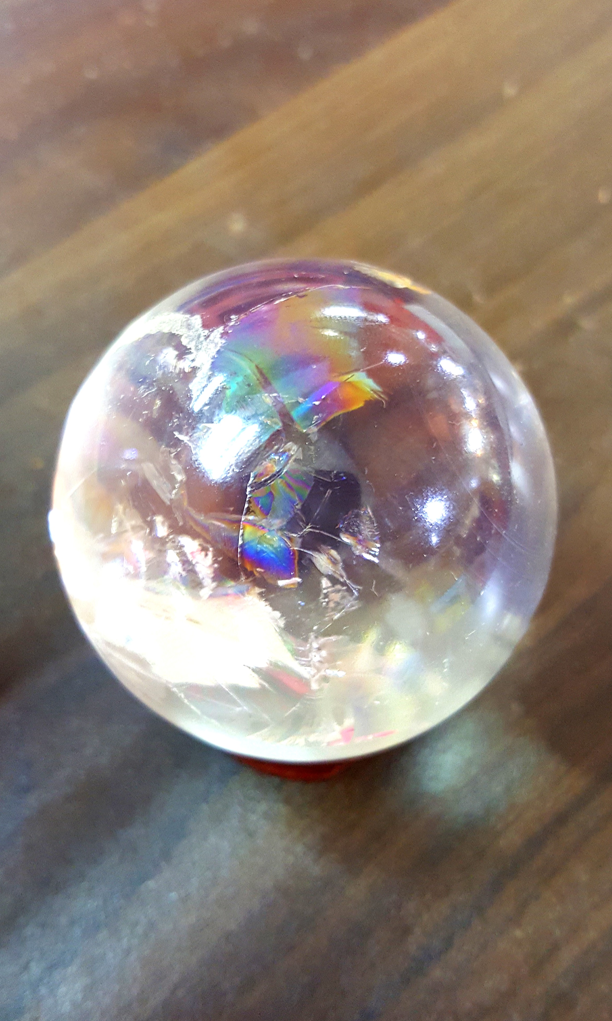a Grade Rainbow Clear Quartz 顶级彩红白水晶球 Everything Else On Carousell