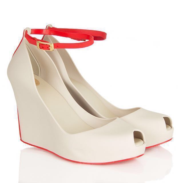 Melissa peep toe wedge clearance