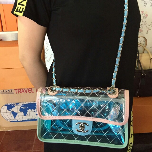 Chanel Clear Bag, Women'S Fashion, Bags & Wallets, Cross-Body Bags On  Carousell