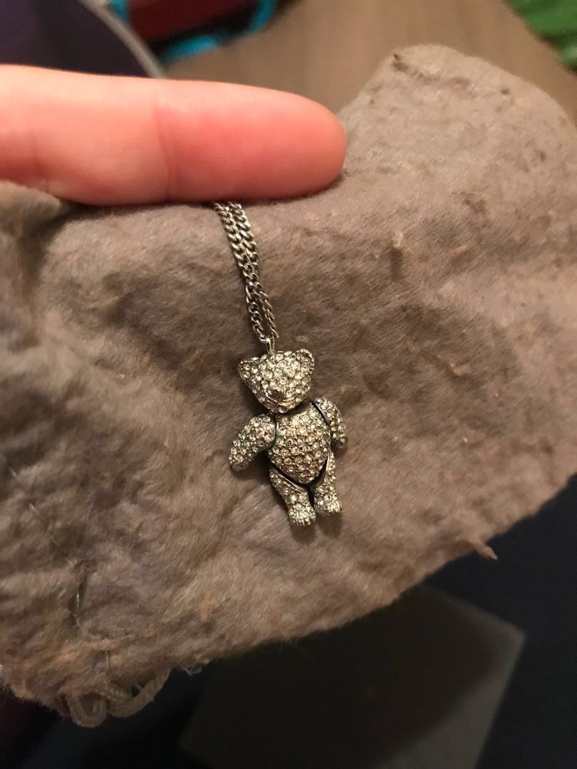 Dior teddy bear necklace new arrivals