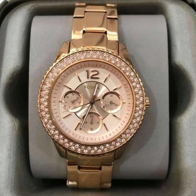 ES3590 FOSSIL STELLA ROSEGOLD STAINLESS STEEL WATCH Women s Fashion Watches Accessories Watches on Carousell