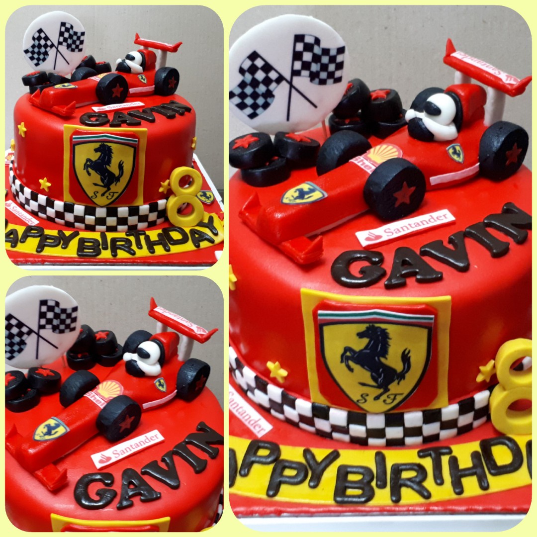Ferrari Birthday Cake-2 Tiers – Pao's cakes