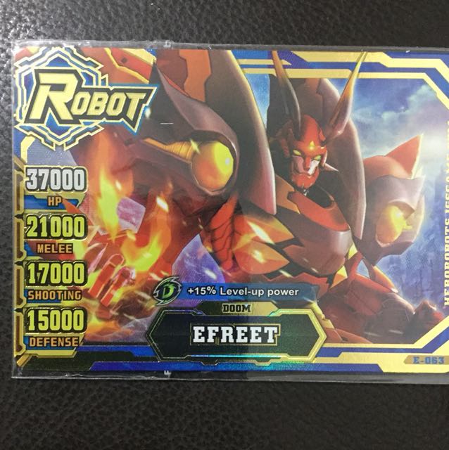 Hero Of Robots Special Edition Gold Card Efreet Toys Games Board Games Cards On Carousell