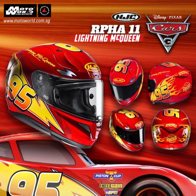 Lightning Mcqueen Helmet Hjc Cars Helmet Hjc Rpha 11 Lightning