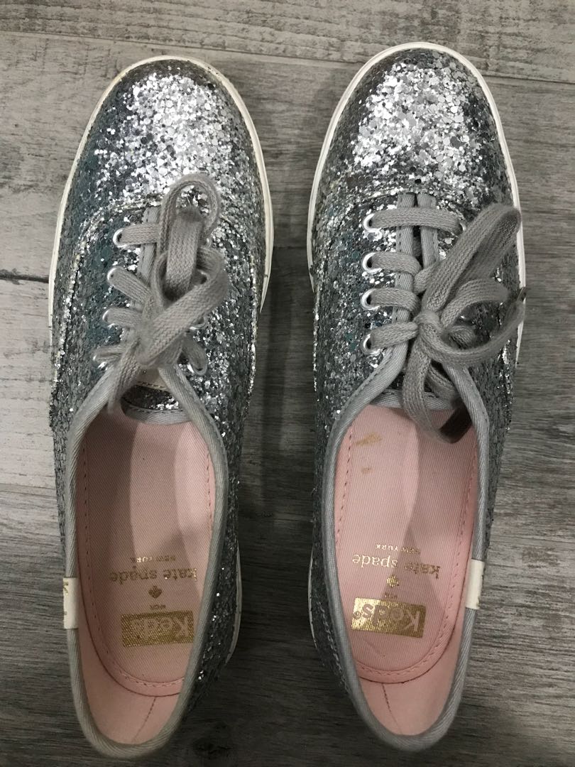 Keds Kate Spade silver glitter high sneakers, Women's Fashion, Footwear,  Sneakers on Carousell