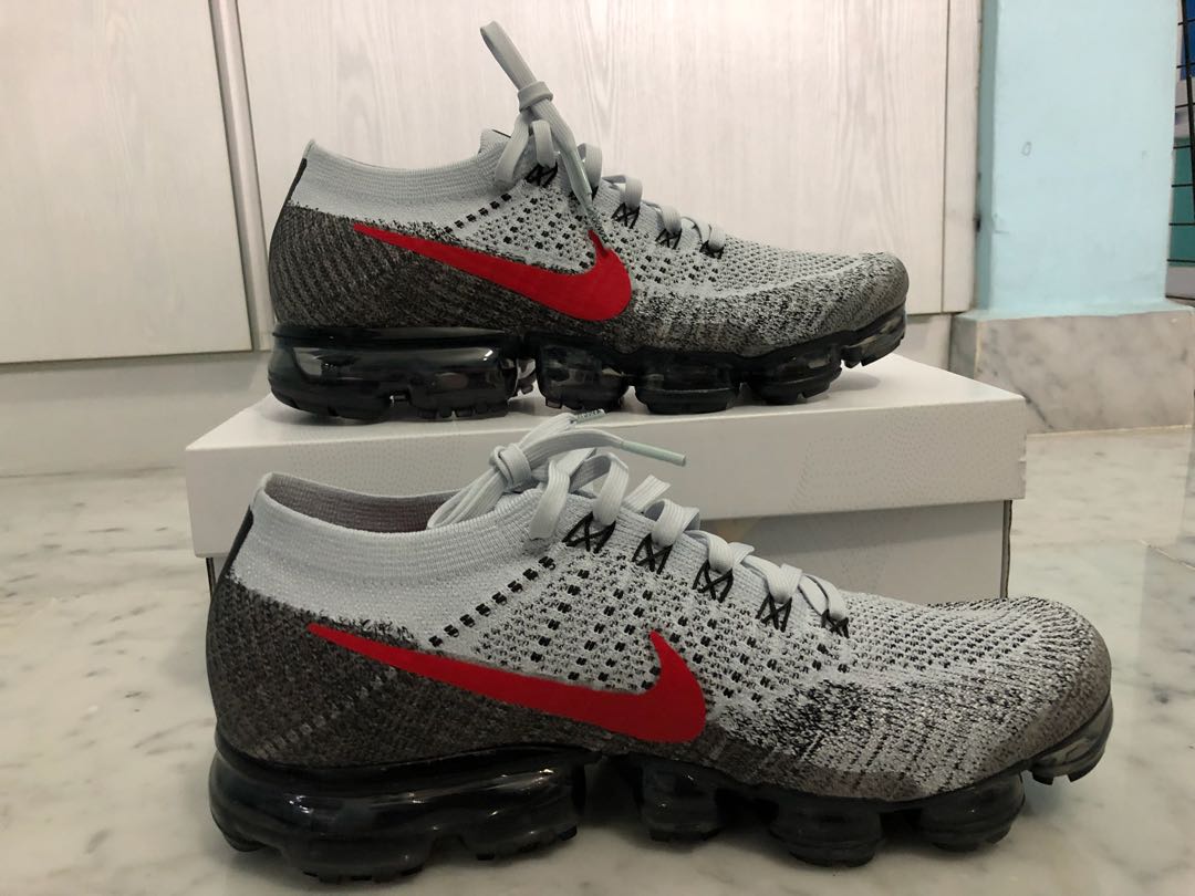 Red and clearance grey vapormax