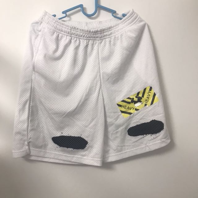 Off White SS17 Spray Diag Shorts White Men s Fashion Tops Sets Shirts on Carousell