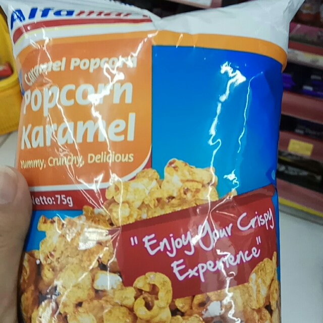 Popcorn Caramel Alfamart Makanan Minuman Snek Di Carousell Lilin spiral kecil ini warnanya cerah, 95% sama dg fotonya (perbedaan efek kamera). popcorn caramel alfamart