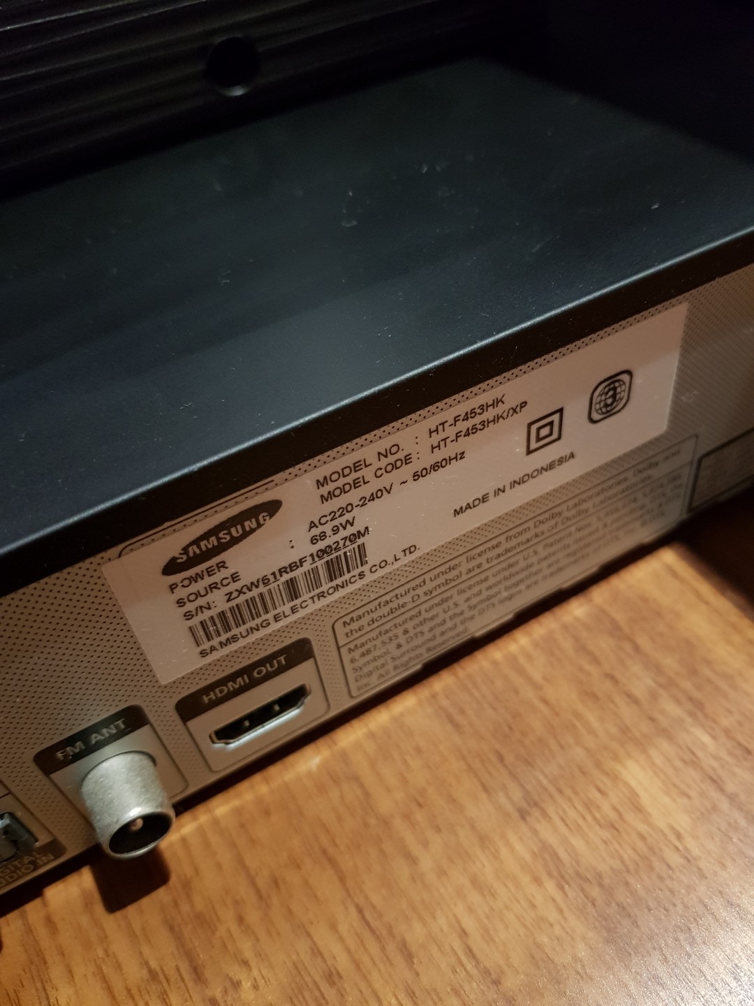 Samsung HTF453HK 5.1 Ch Home Theater System, TV & Home Appliances, TV