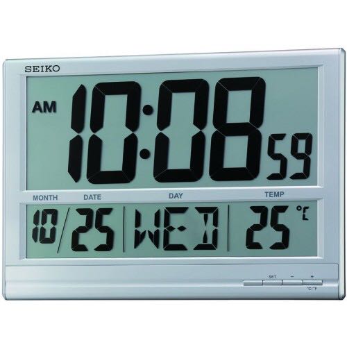 Seiko LCD Wall Clock; Model QHL056S, Furniture & Home Living, Home Decor,  Wall Decor on Carousell