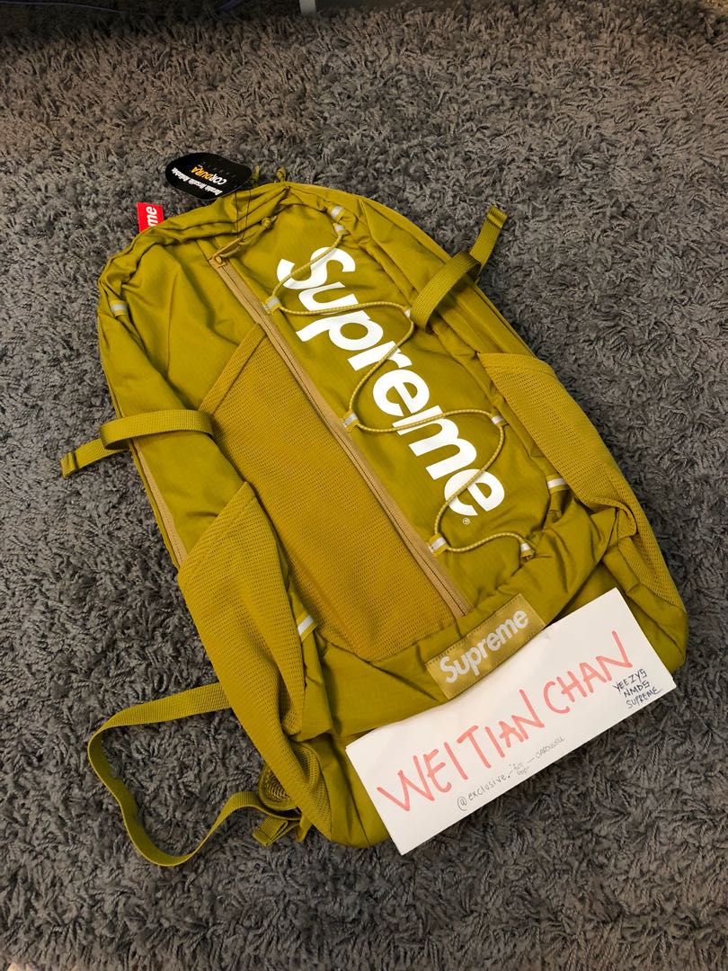 yellow supreme backpack