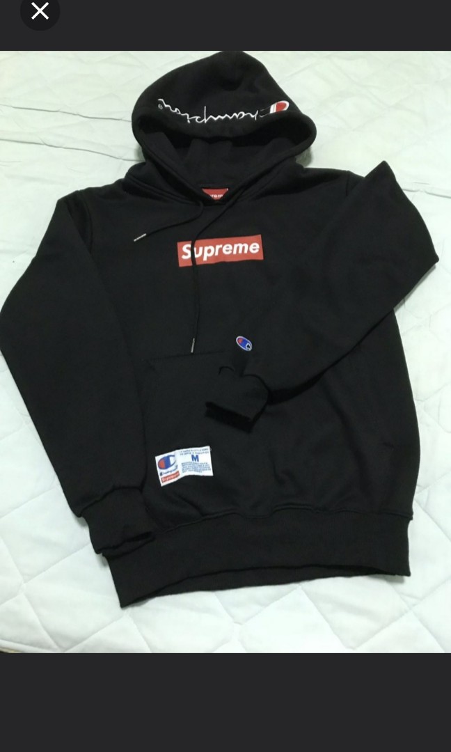 supreme x champion hoodie