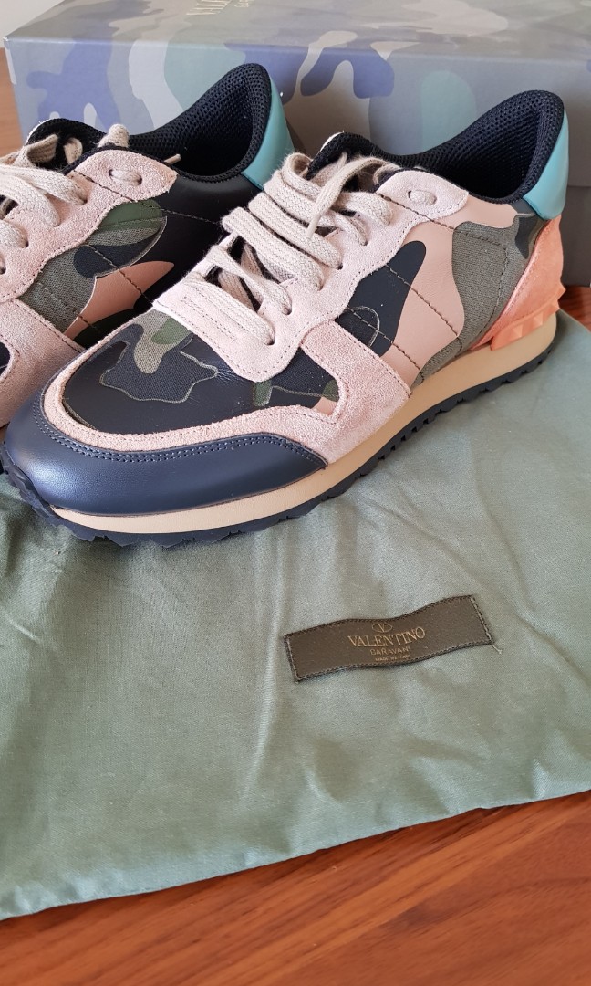 valentino women's camouflage sneakers