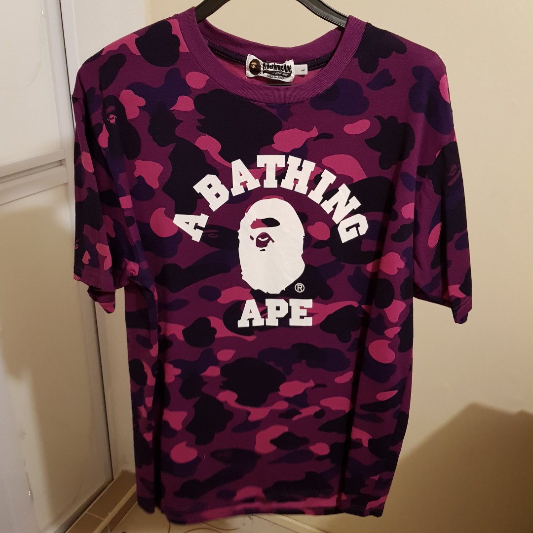 a bathing ape purple camo