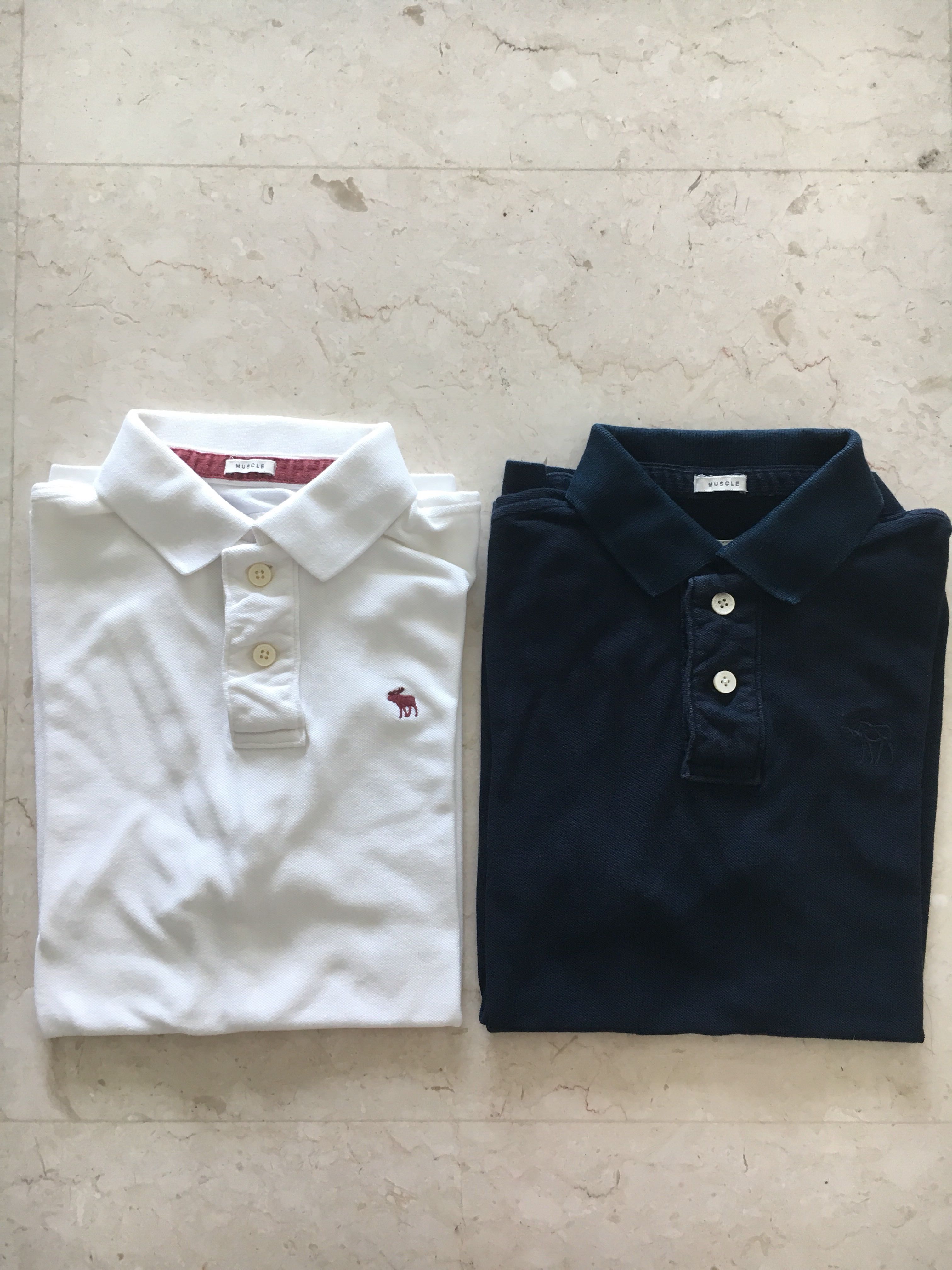 Abercrombie Fitch Polo Shirt X2 Men S Fashion Clothes On Carousell