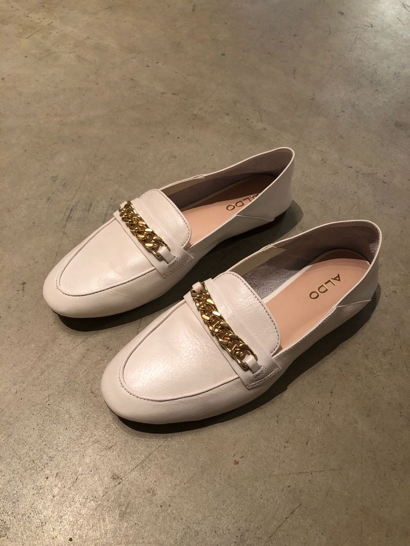 Aldo white loafers Clearance