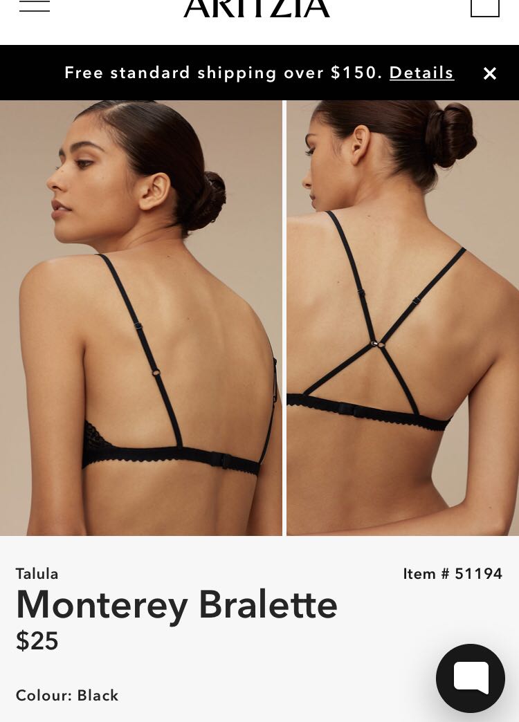 Talula Monterey Bralette on different sizes and styles!