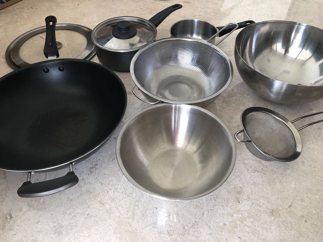 Assorted Ikea Kitchen Pots Pans Bowls Etc Home Appliances On