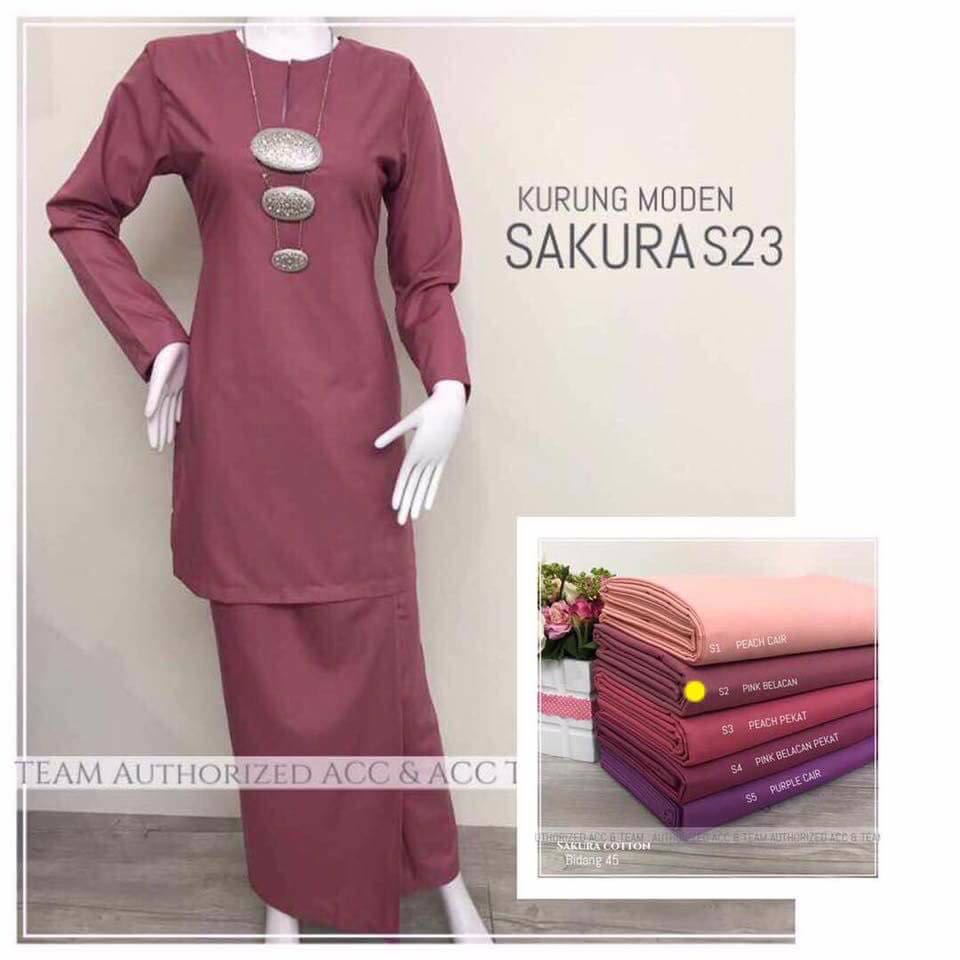 Baju Kurung Moden Cotton Plain Muslimah Fashion Others On Carousell