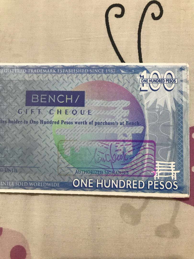 Bench Gift Certificate Gc Php 90 Pc Tickets Vouchers Gift Cards