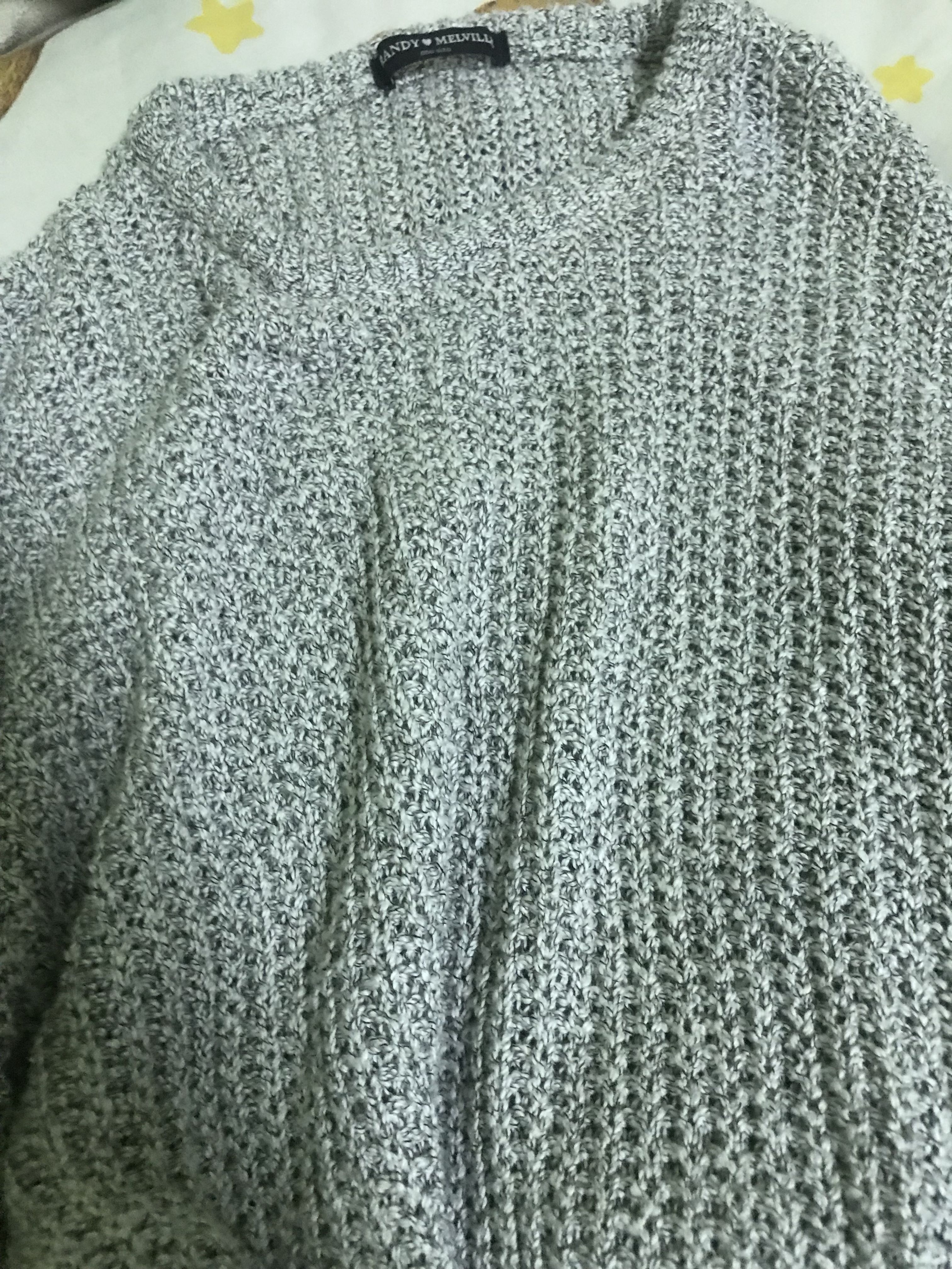 Brandy Melville Grey Bronx sweater knitted pullover oversized