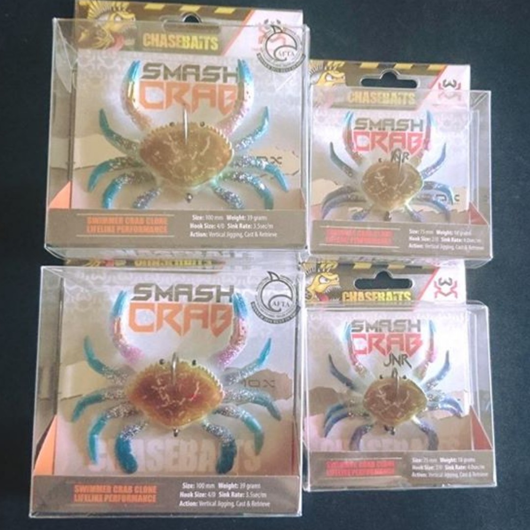Chasebaits Smash Crab Soft Plastic Lures, Sports Equipment