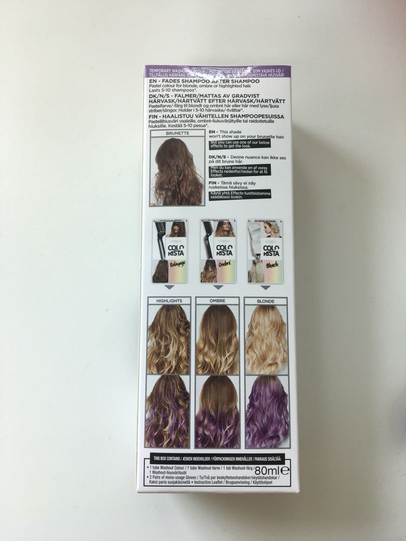 COLORISTA Washout Purple Dye, Beauty & Personal Care, Hair on Carousell