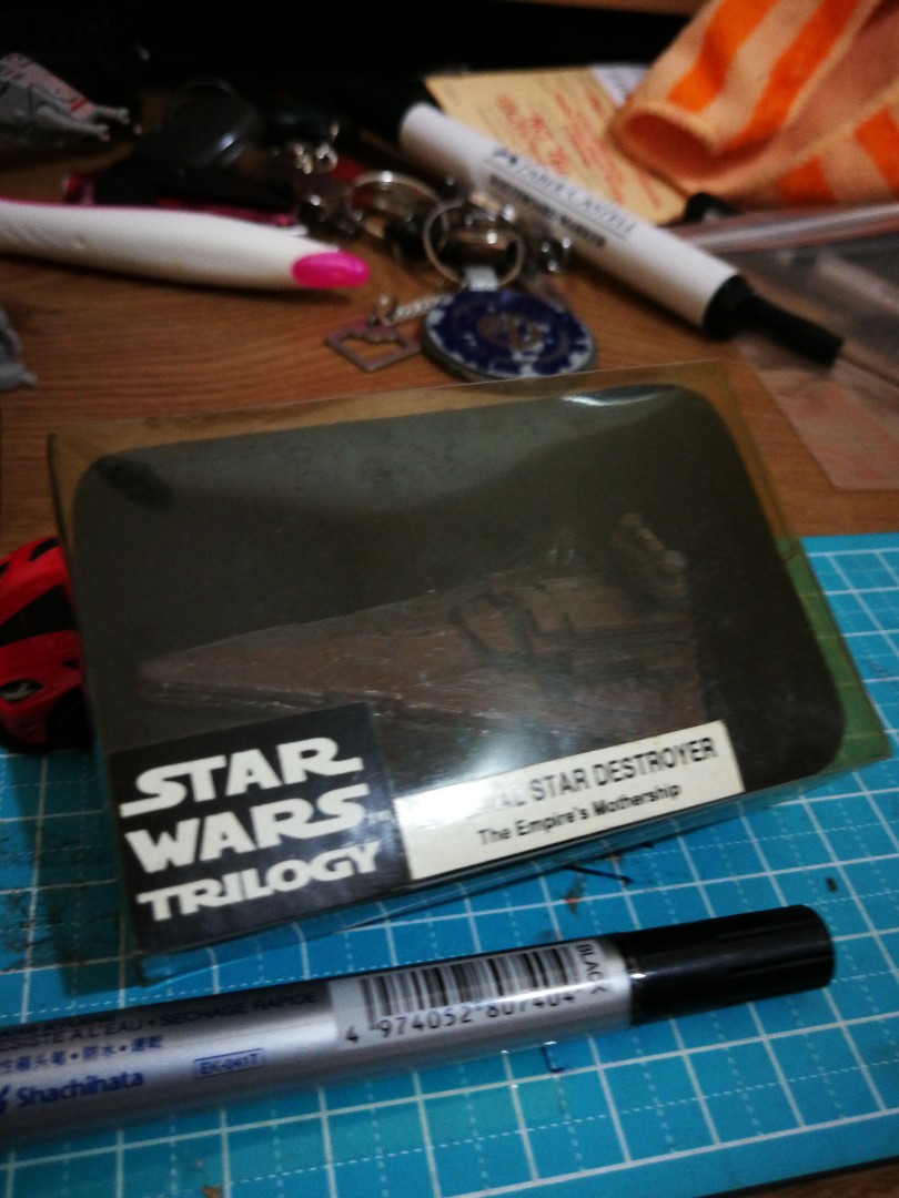 FREE POSTAGE Star wars (Category: Toys & Games) located in Kuala Lumpur. Submitted by adeebrosli (Listing ID 166345786, Image 3). Description: vintage Star wars trilogy vehicle lot. imperial star destroyer and millennium falcon. scale 1:64 item from uk. never opened. sell to clear some space..