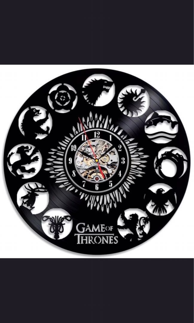 Game of Thrones (GoT) Wall Clock, Furniture & Home Living, Home Decor, Clocks on Carousell