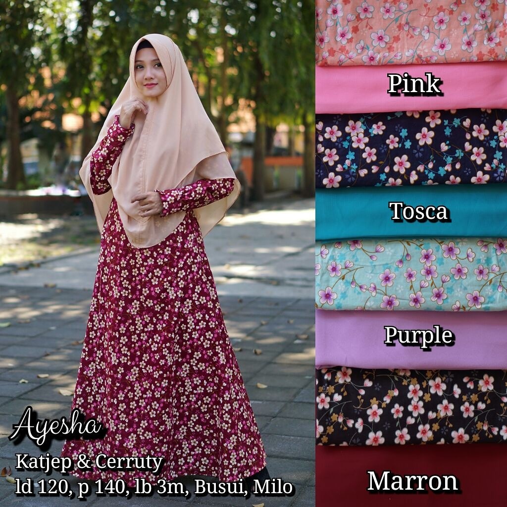 Gamis Katun Jepang Jumbo Ayesha Good Quality Olshop Fashion Olshop