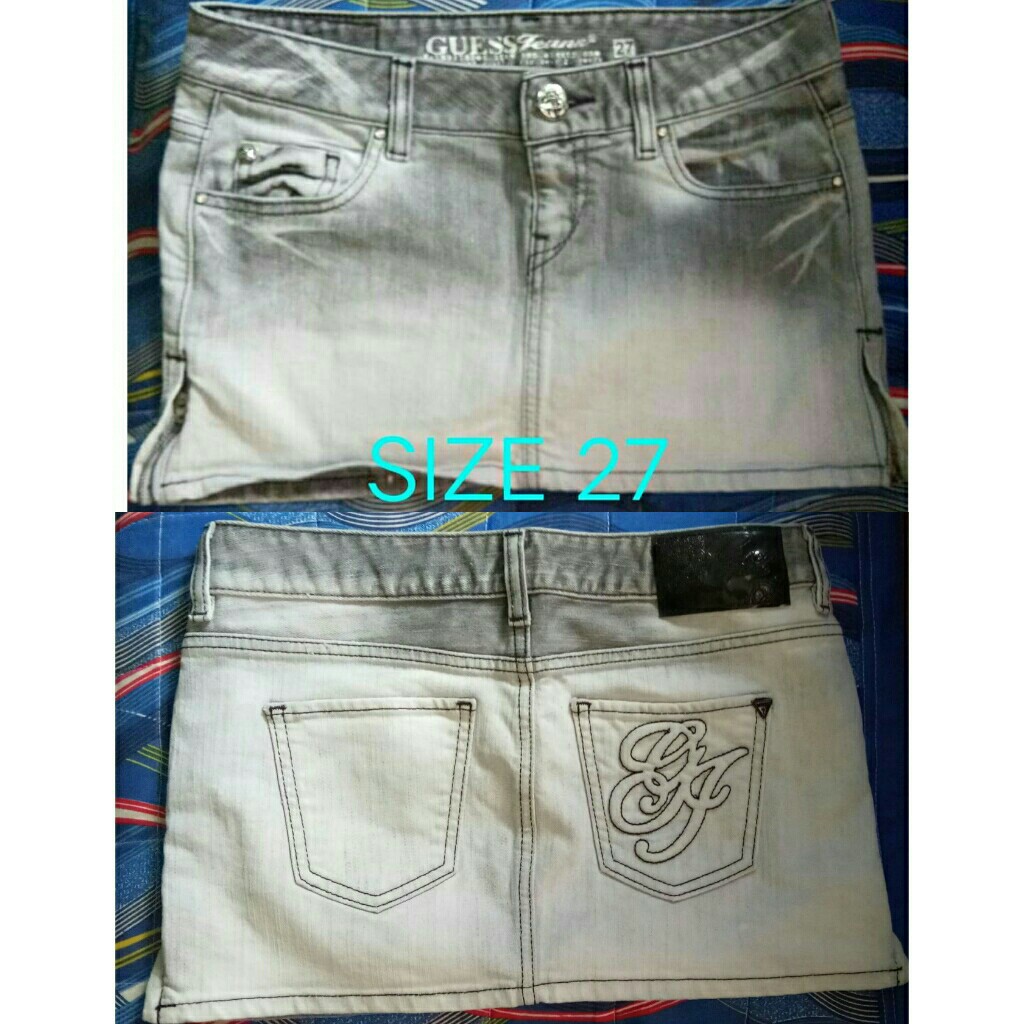Fabulous Guess Denim Skirt UK S Blue BT001 main image 0