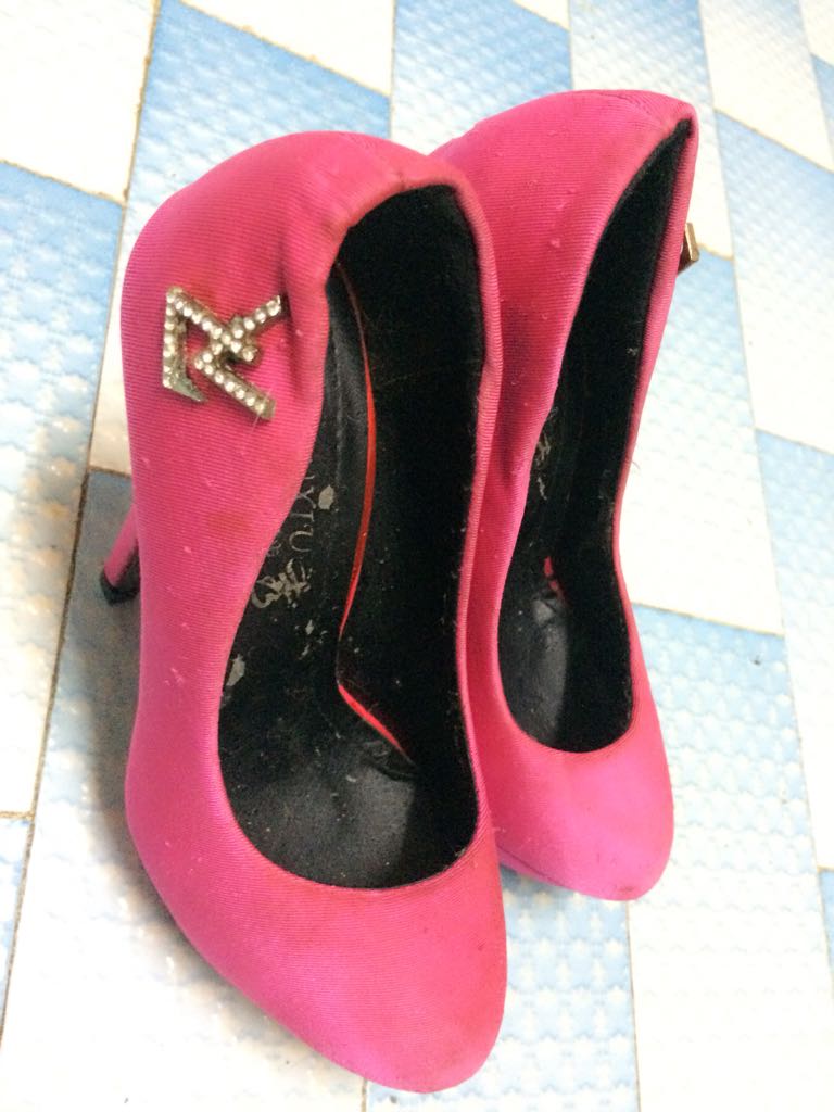 pink colour heels