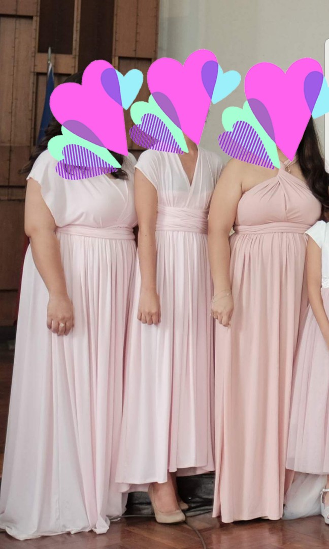 infinity dress baby pink