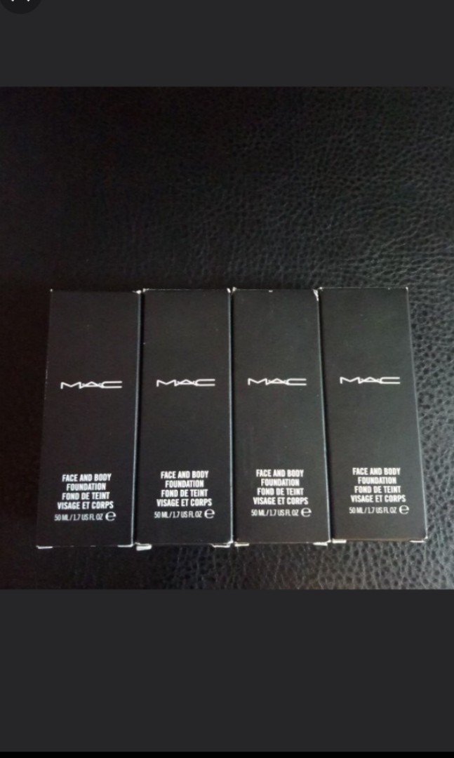 Mac foundation （分類：化妝品）位於 Hong Kong。 由 g0009 提交（商品編號 166393436，圖片 2）。簡介： 好出名既面同身都用得既粉底， 共4色，全新，有盒。 C7色，C2色 N5色，N9色 工作關係，買太多。 割讓，只希望不要浪費。 各$150。