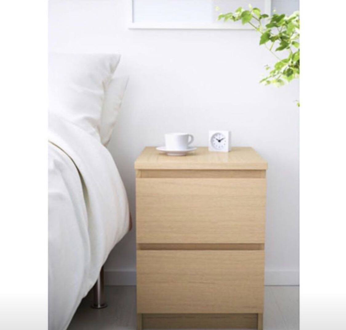Malm Bedside table, Furniture & Home Living, Furniture, Tables & Sets on Carousell