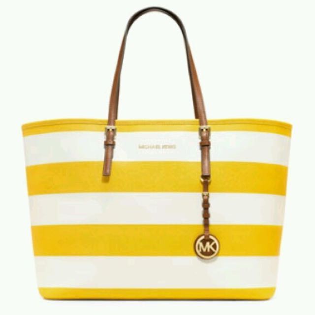 michael kors jet set handbag yellow