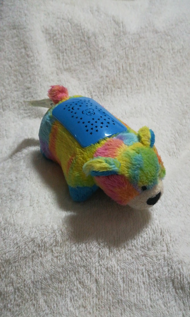 Mini Dream Lites Pillow Pets Keychain Rainbow Bear Mainan